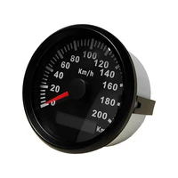 universal 85mm speedometer odometer gauge 120200kmh for boat car auto with red backlight 12v24v pulse signal