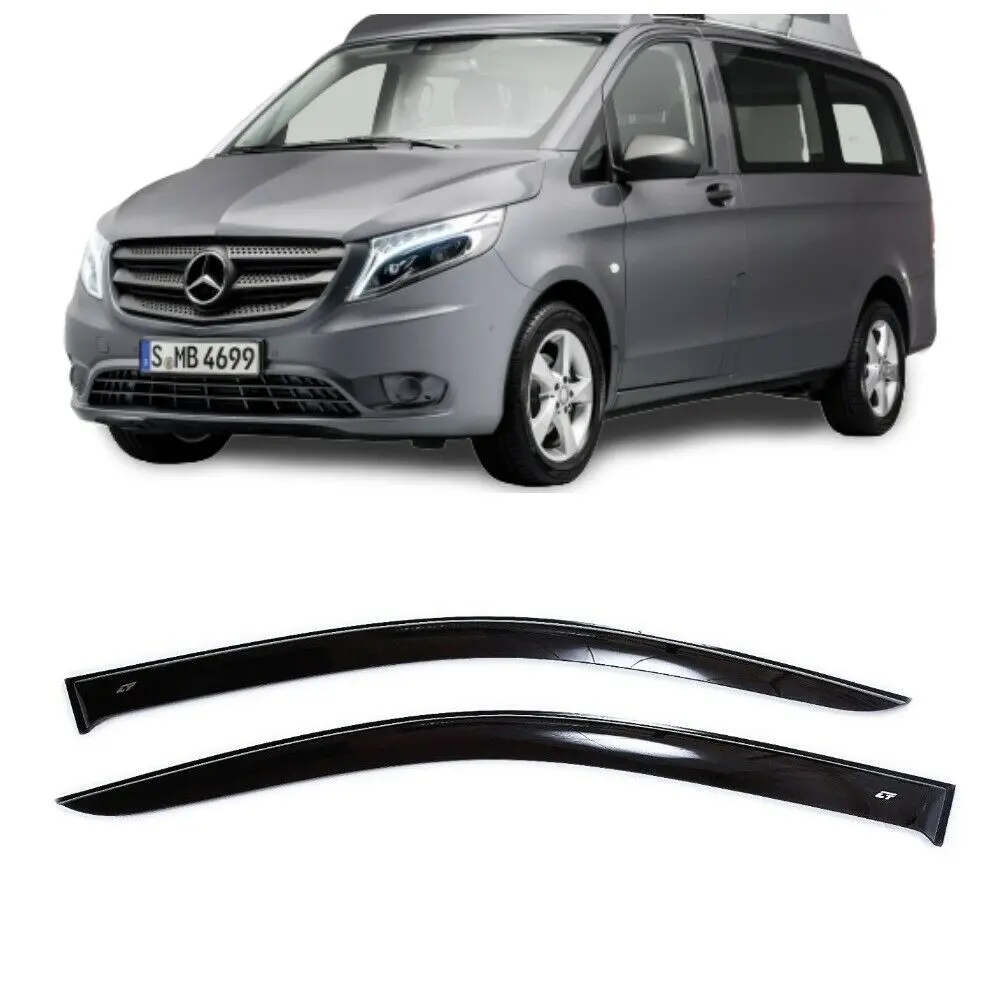 Дефлекторы окон Cobra Tuning M35414 на авто Mercedes Benz Vito (W447) 2014 н.в. 2 шт./комп. ветровики от
