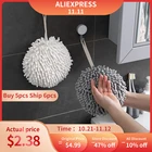 1 шт. подвесное полотенце для рук аксессуары для кухни ванной комнаты мягкое плюшевое подвесное полотенце быстросохнущее полотенце для сухих рук салфетка с шариком