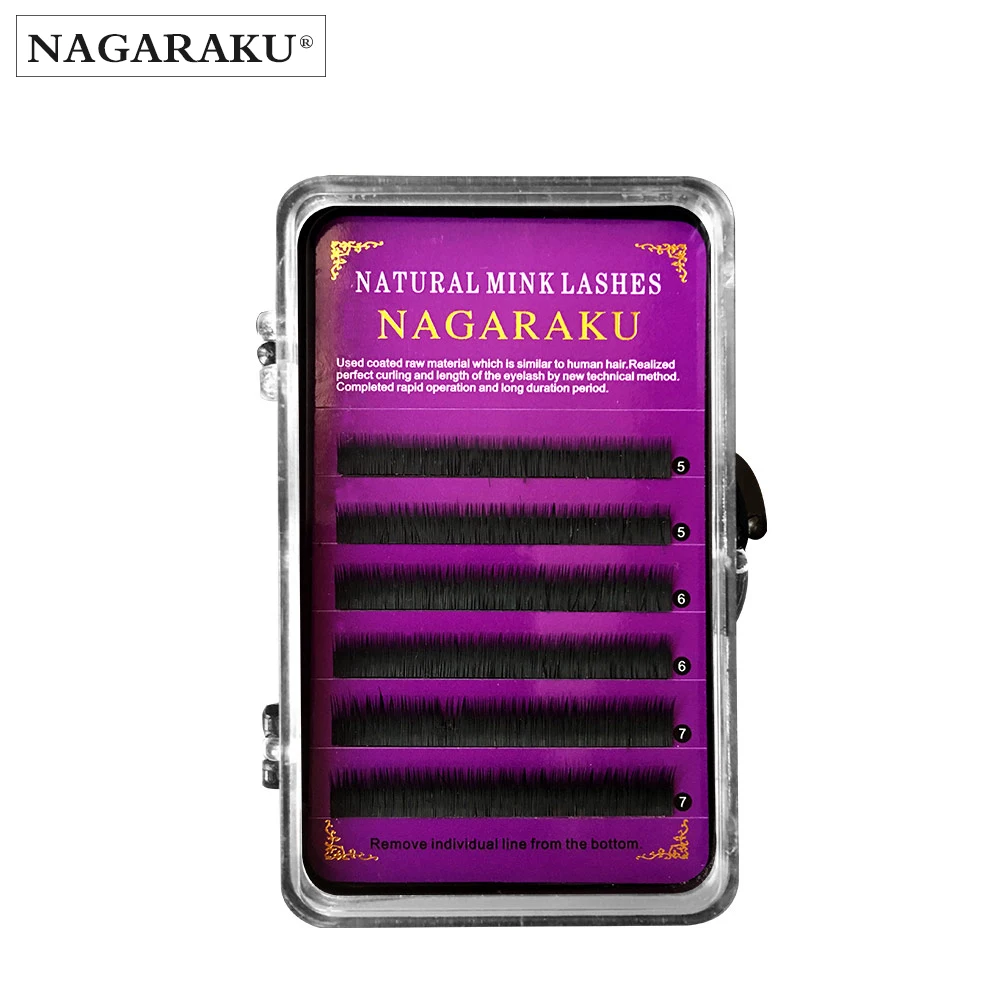 Норковые ресницы NAGARAKU для наращивания Индивидуальные натуральные нижние под |