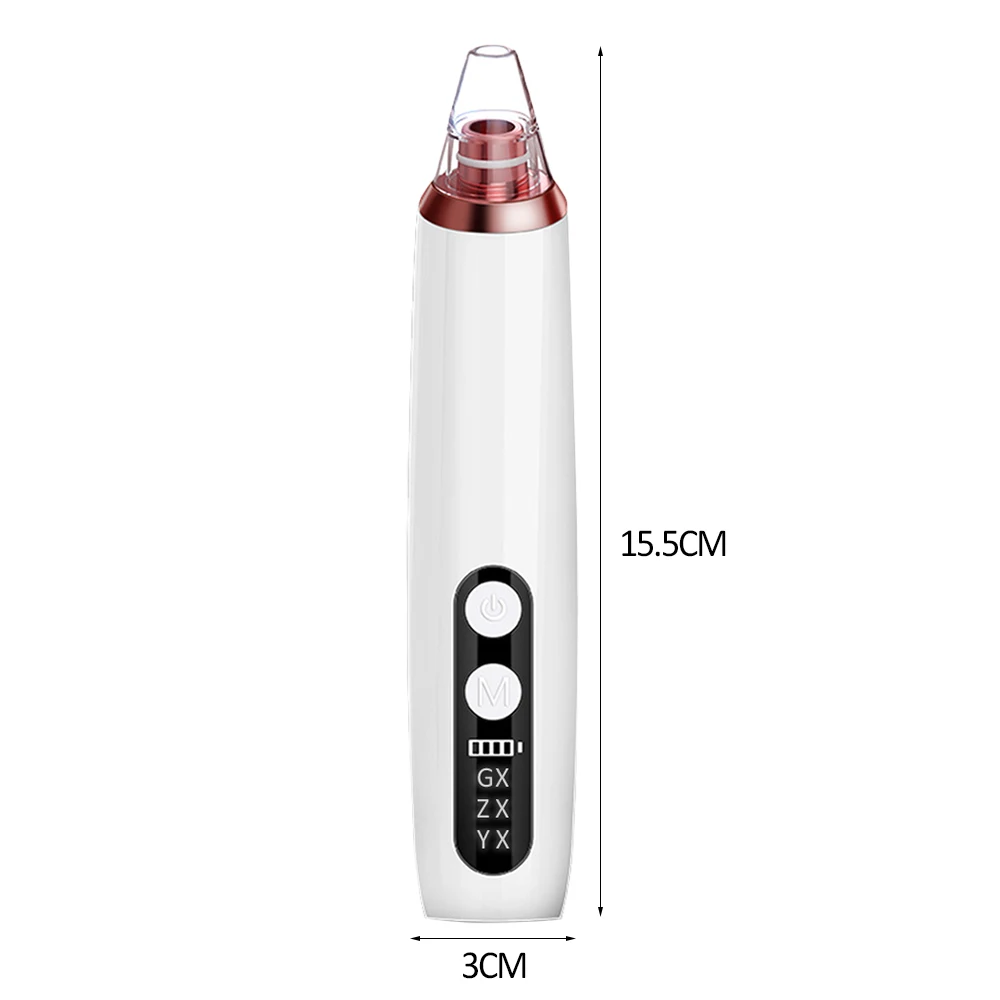 Электрический вакуумный пылесос для угрей 3 режима регулируемый черный горошек