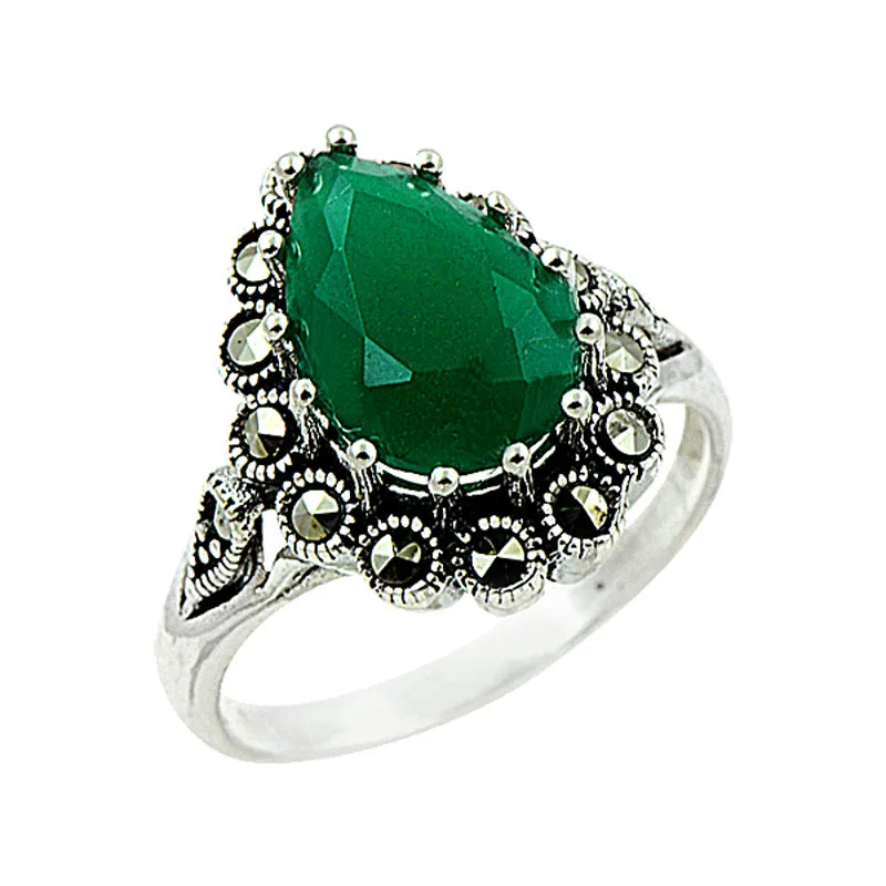 

Серебряное кольцо 925 пробы марказитом 925 пробы