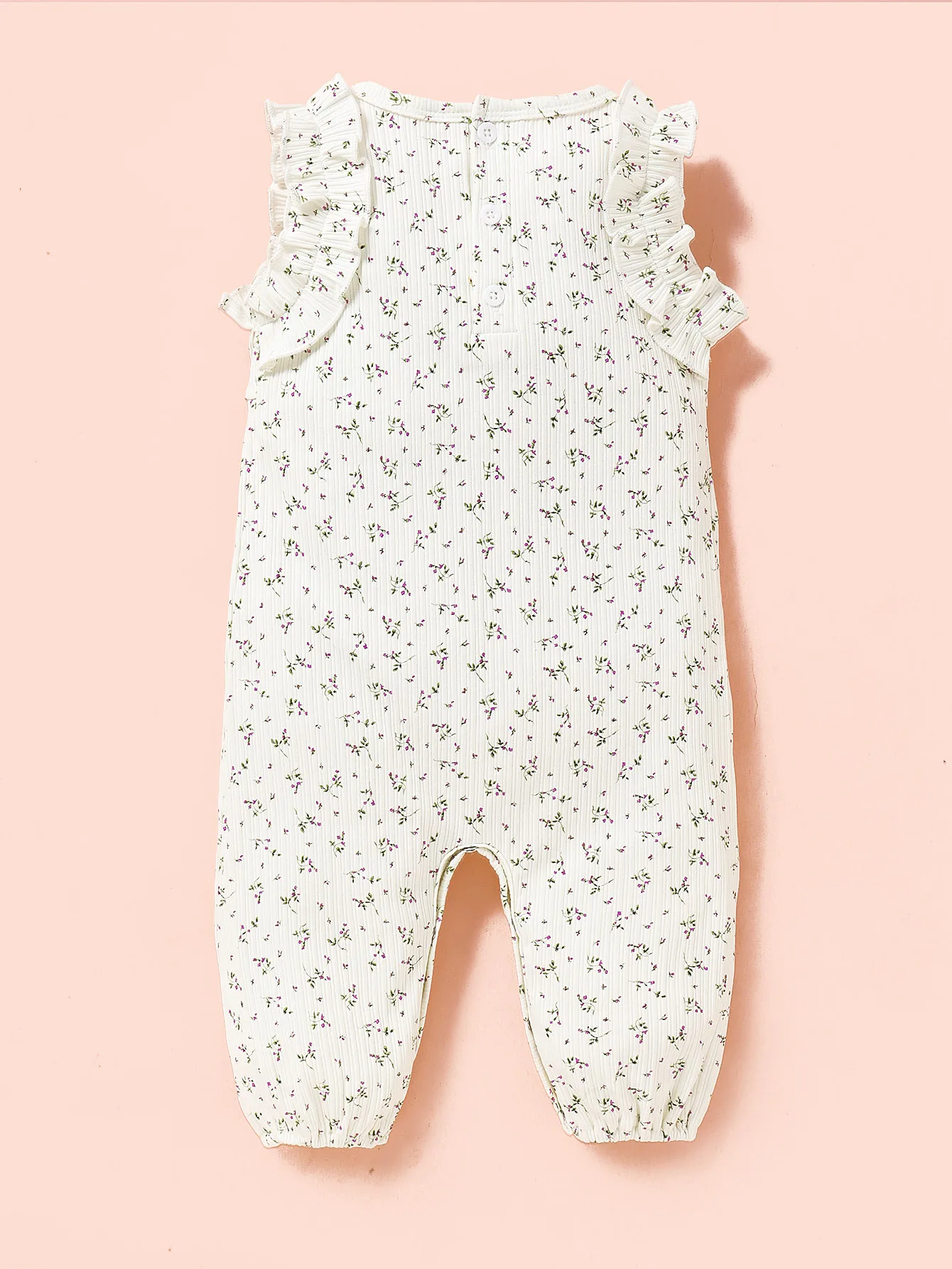 

Newborn Photography Outfit Baby Girls White Cartoon Little Floral Sleeveless Jumpsuit Free Shipping Toddler Girls Summer Clothes
