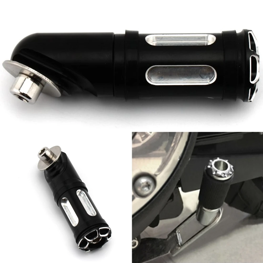 

Motorcycle Black Chrome Stand Kickstand Extension Kit Foot Pedal For Harley Dyna Street Bob FXDB 2007-2017 Dyna Low Rider S FXDL