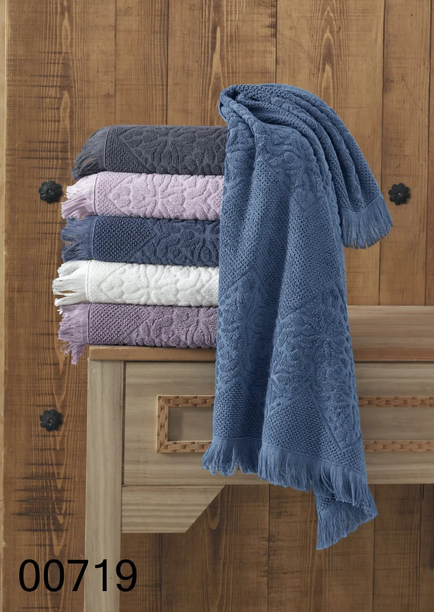 

6 Pcs 100% Turkish Cotton Jacquard 50*90 Bathroom Face & Hand Towel