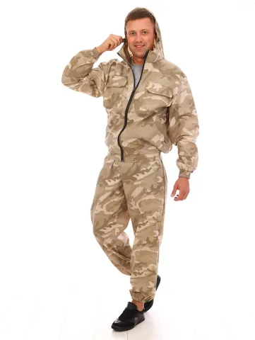 камуфляжный костюм мужской "Спецназ" с капюшоном летний мультикам из смесовой ткани