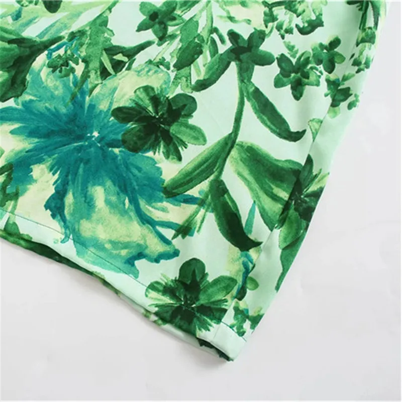 

Za 2021 Green Jumpsuit Women Tropical Print Female Jumpsuit Wide Pants Woman Summer Sleeveless Playsuit Strap Elegant Jumpsuit