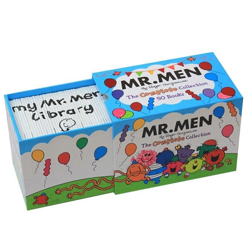 Набор книг в коробке Mr Men set 50 books / Little Miss 37 обучение английскому | Канцтовары для
