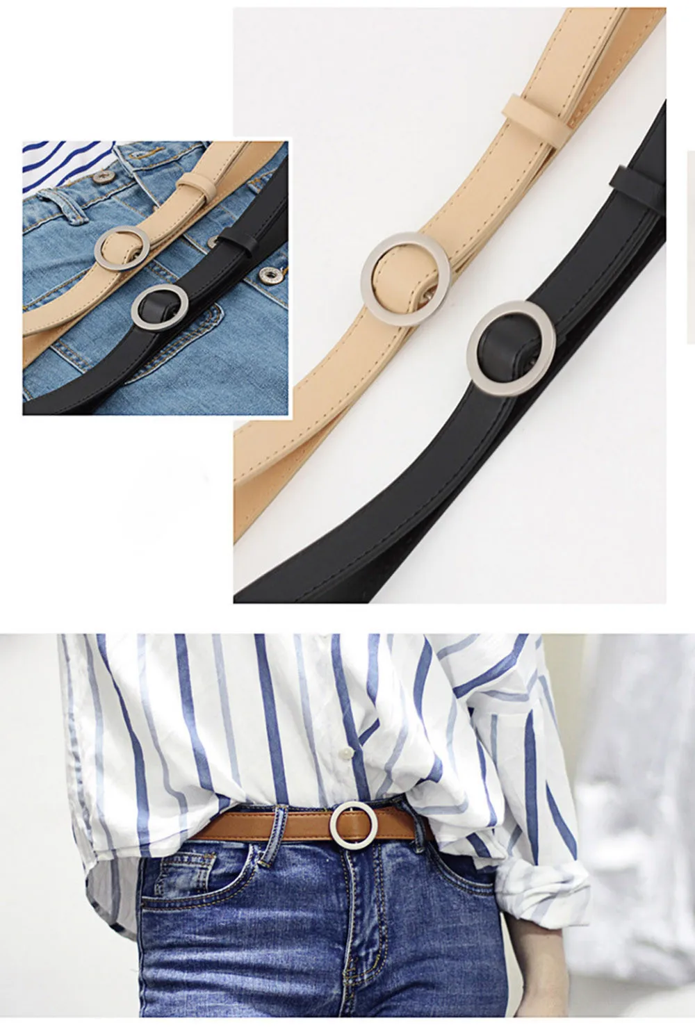 

2021 Candy Color Leather Belt New Fashion Women Ladies Casual Leisure No Hole Leather Female Belt Metal Buckle Strap Belt for Wo