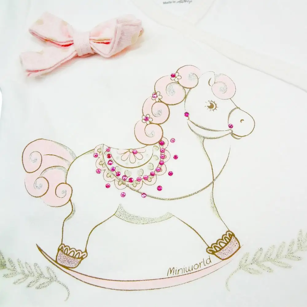 Комплект одежды из 5 предметов для новорожденных девочек футболка штаны на