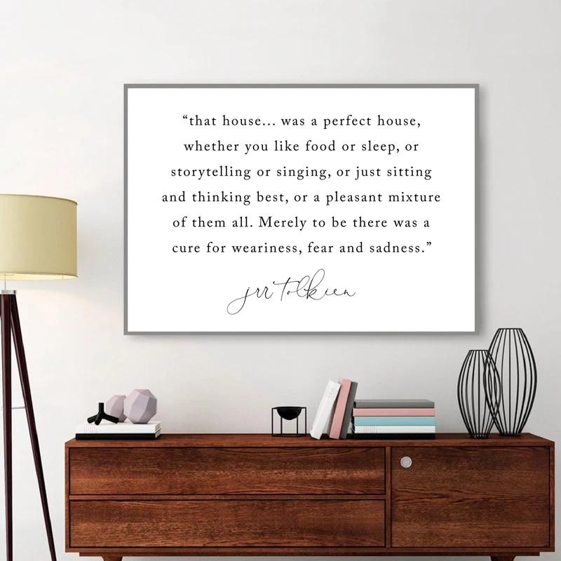 J.R.R. Tolkien СЕМЕЙНЫЙ Знак цитата художественные принты литература книга настенная
