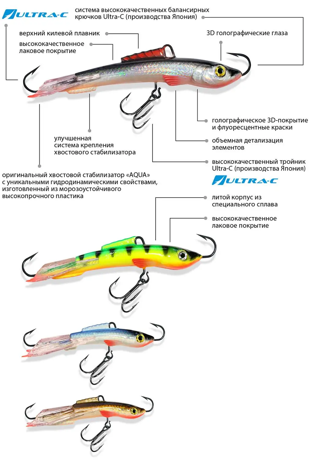 Балансир AQUA TUSHKAN 3 51mm 9 0g|Рыболовные снасти| |