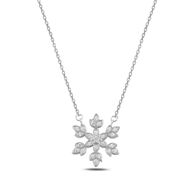 

Silver 925 Sterling Snowflake Zircon Necklace