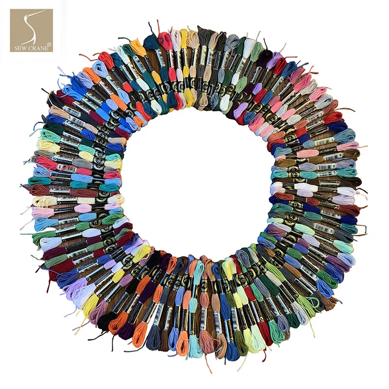 Многоцветная нить для вышивки 6 нитей Полиэстеровая швейная 8 7 ярдов | Дом и сад