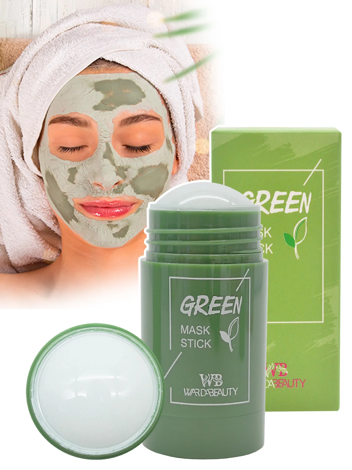 Глиняная маска WARDA стик для очищения и сужения пор с экстрактом Зеленого Чая от