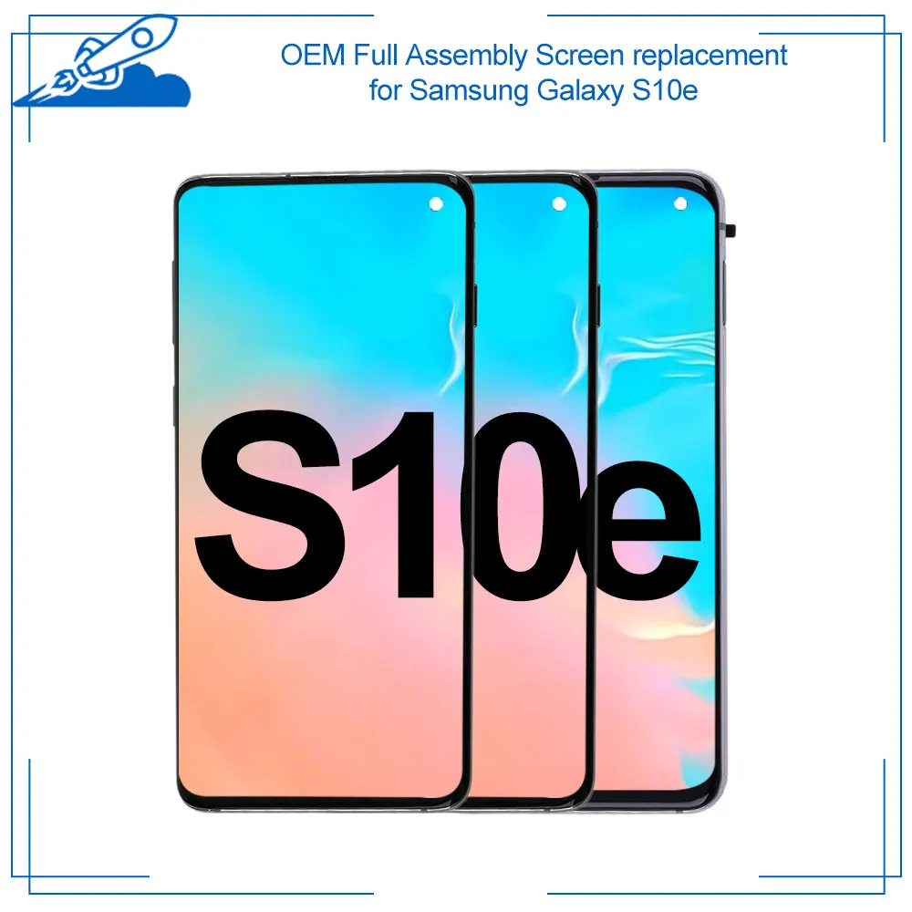 OEM полная сборка для Samsung Galaxy S10e G970F U сенсорный ЖК экран AMOLED дигитайзер в сборе