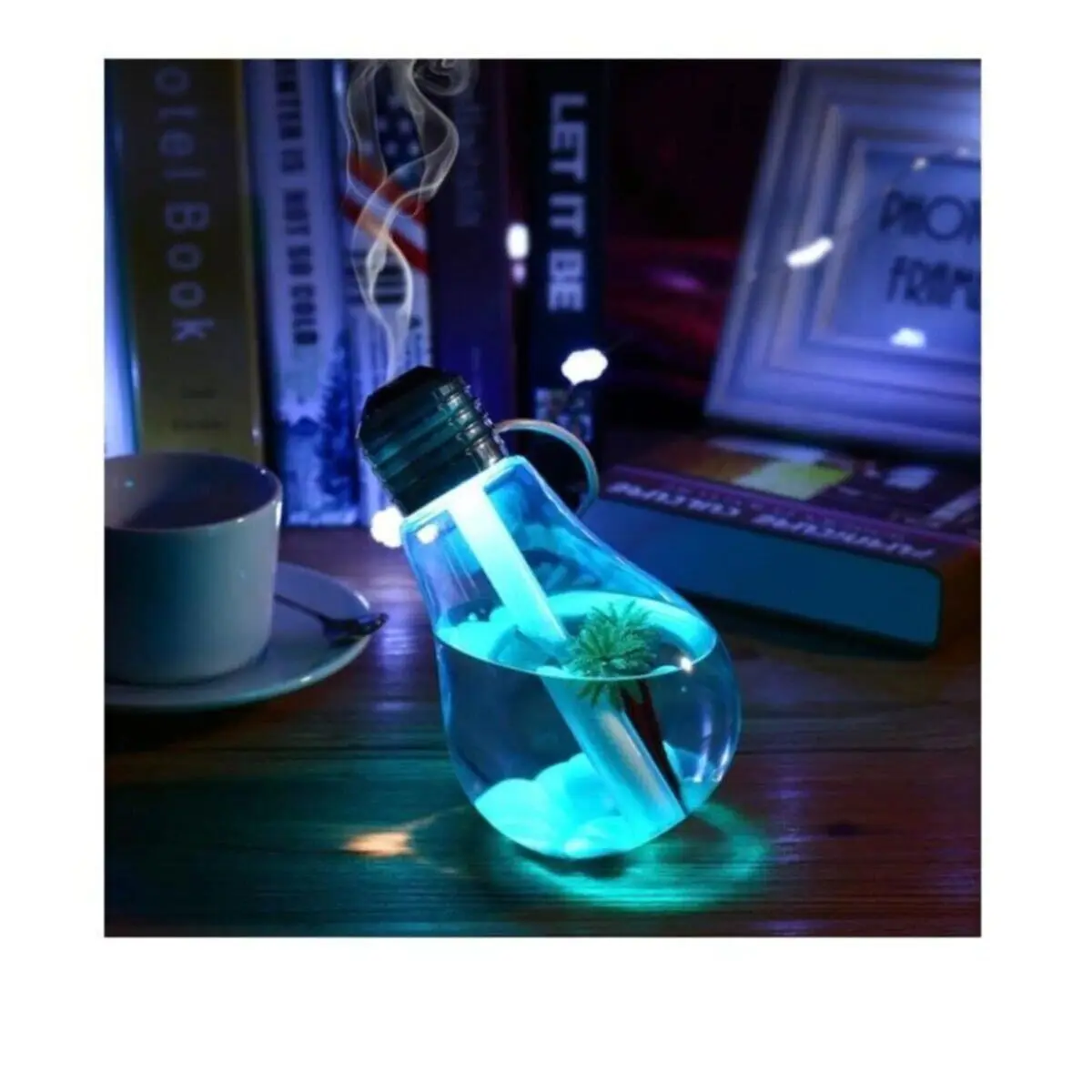 

2021 New Fashion Bulb Shaped Room / Air Humidifier USB Water Tank Hot Cold Steam 7 Led Lighted Night Light For Home Free shippin