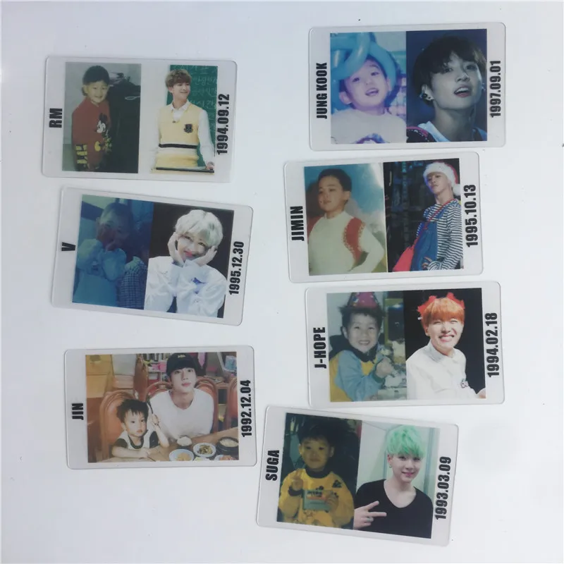 7 шт./компл. Kpop Bangtan мальчики день рождения Ablum ПВХ Lomo карта детство фото JIMIN JUNGKOOK SUGA