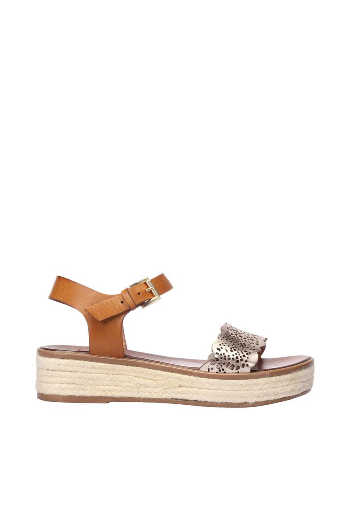 Светло-коричневые женские босоножки из натуральной кожи с жемчугом 120130002074 |