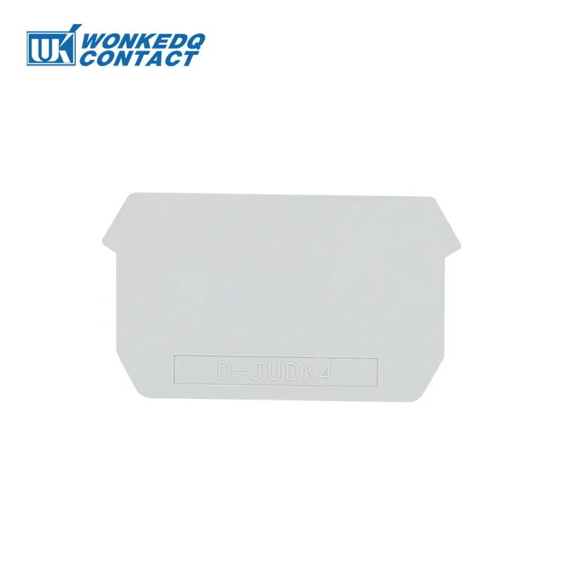

D-UDK4 1Pc End Cover For UDK4 UK Terminal Block Din Rail Screw Wire Connector Accessories D-UDK 4 End Barrier Plate Separation