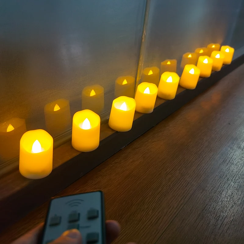 Светодиодный чайный светильник с таймером беспламенные мерцающие