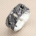 Для мужчин серебро кольцо с геометрическим мотивом обручальное кольцо Обручение Для мужчин t серебро Spinner кольцо, сделанное в Турции сплошной 925 пробы серебро