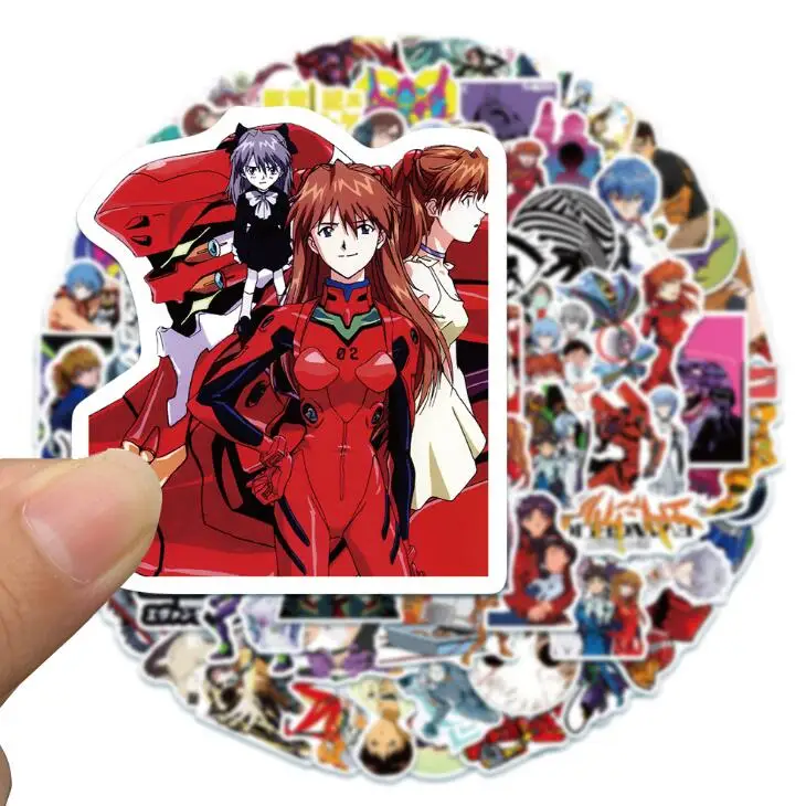 Стикеры японские аниме Евангелион для холодильника компьютера багажника