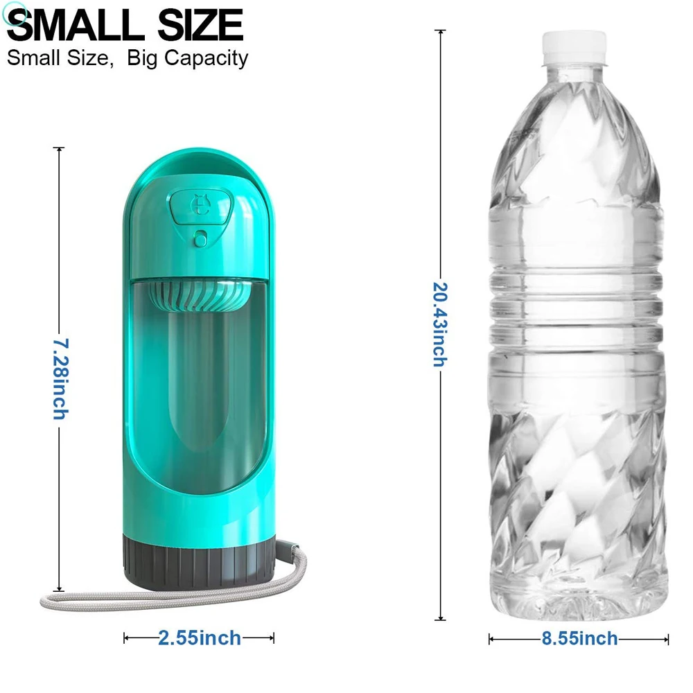 Портативная ПЭТ бутылка для воды пластиковая Telpher бутылочка подачи в Поильник