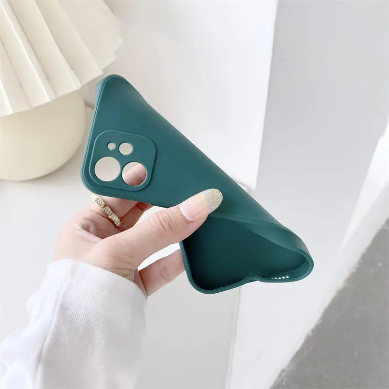 Lovebay New Silicone Candy Color Phone Case For iPhone 11 12 Pro Max X XR XS  8 7 6s Plus SE2020 Lens Protection Soft Back Cover