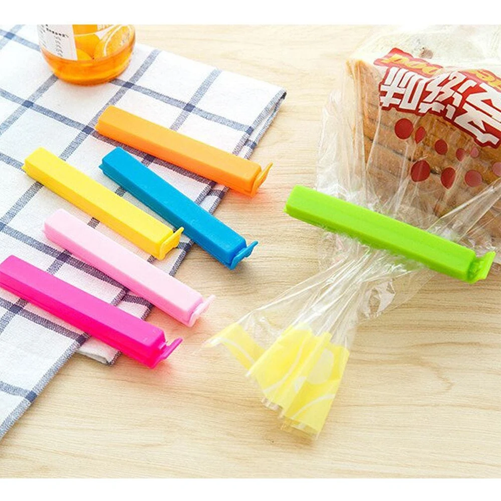 

8 PCS Food Sealing Clips Portable New Kitchen Storage Food Snack Sealing Bag Clips Kitchen Gadget Plastic Tool