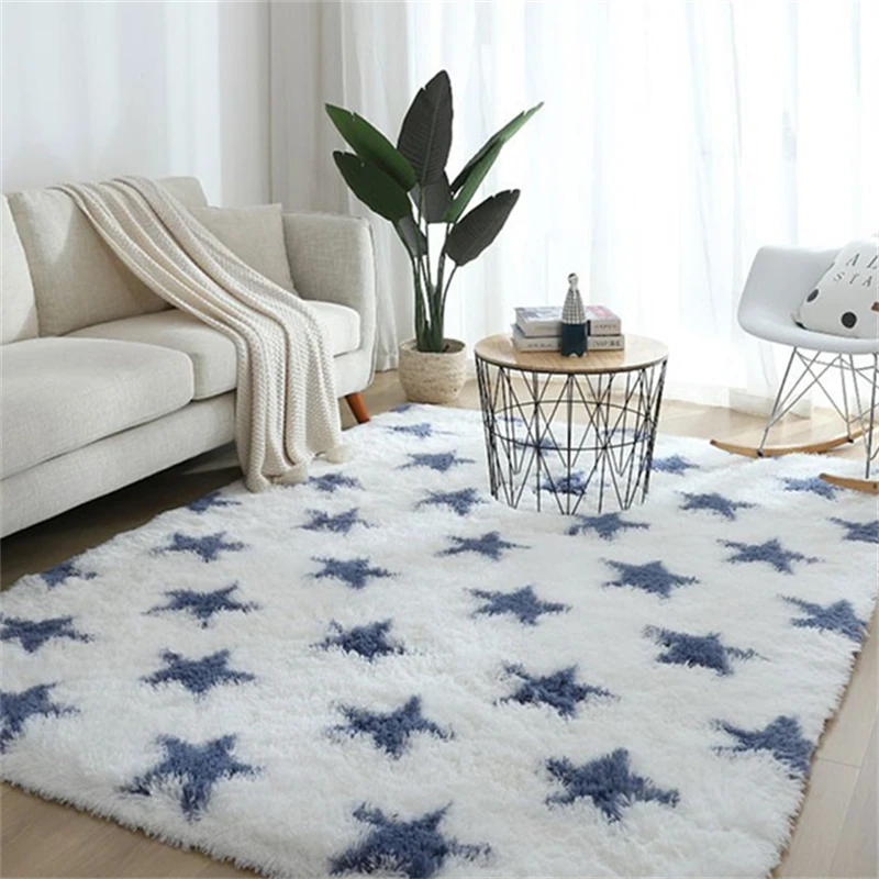 

2022 New Living Room Carpet Home Decor Bedroom Rug Thick Warm Carpets Nordic Fluffy Floor Bedside Soft Shag Rugs