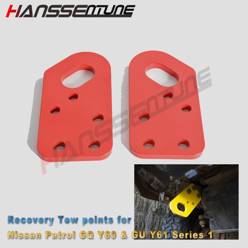 Hanssentune one pair Heavy Duty Recovery Tow Points for Nissan Patrol GQ Y60 & GU Y61 Series 1