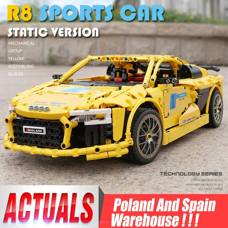 Пресс форма для King 13127 MOC 4463 высокотехнологичного автомобиля Ауди R8 V10 второго
