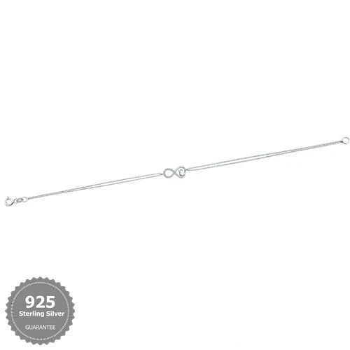 

Silver infinity bracelet, premium quality gift, valentines, love, 925 real silver, women birthday gift, meaningful jewelery