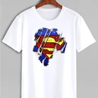 Футболки с прикольными принтами, супермен, большие размеры 10Xl