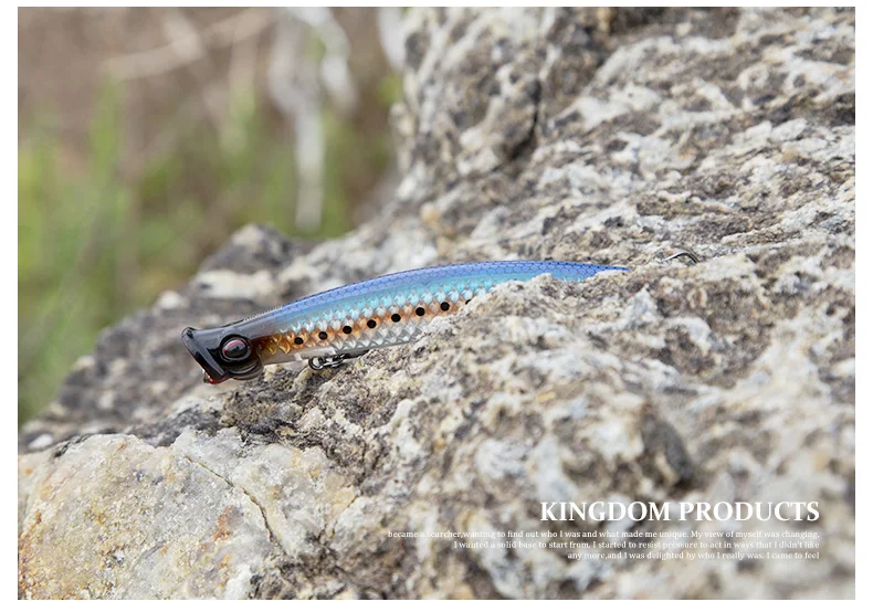 Kingdom Fishing Приманка Topwater приманка поппер 123 мм 18,5 г, 110 мм 12,8 г, 90 мм 7,5 г жесткая приманка искусственная приманка плавающая приманка модель 3508