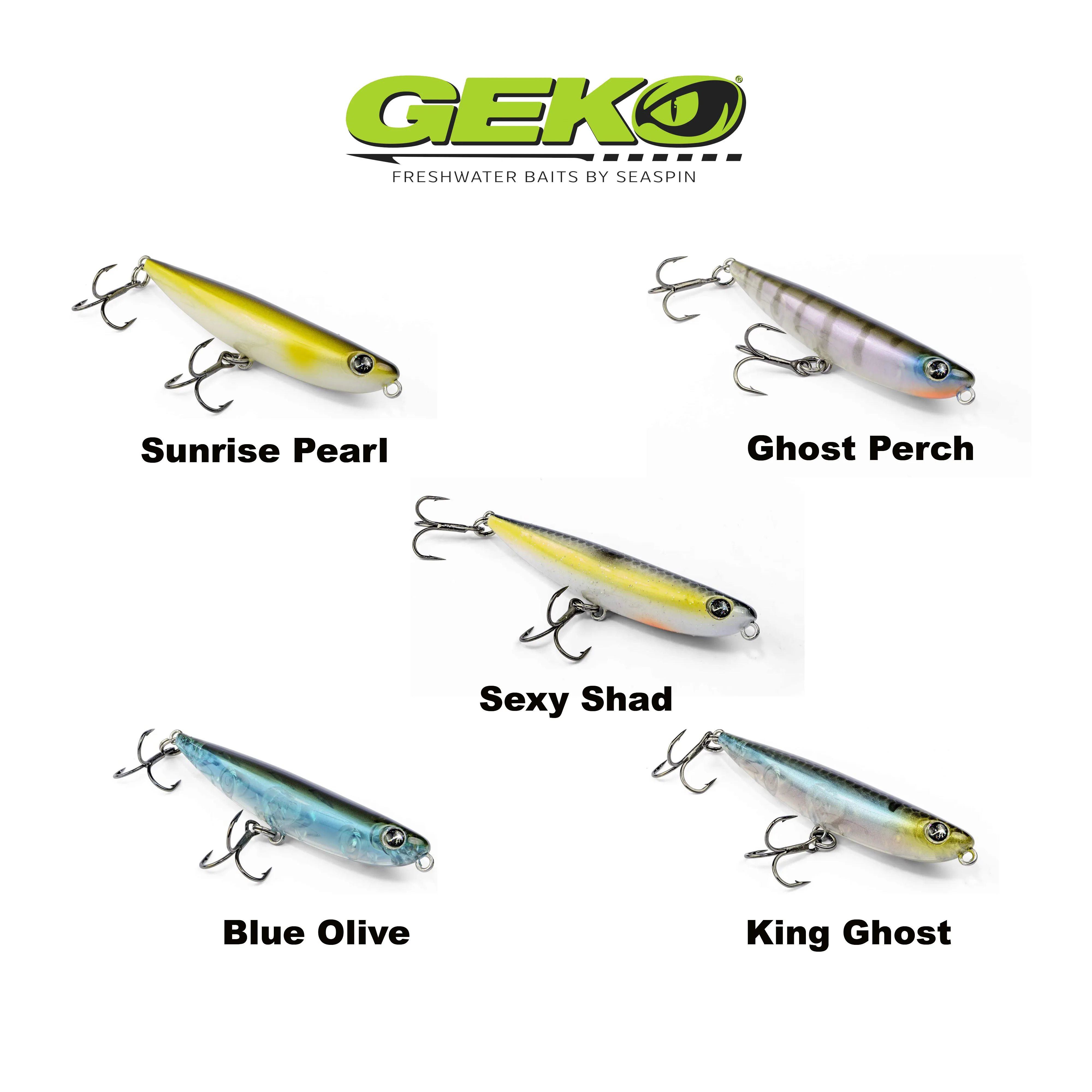 GEKO от SEASPIN, приманка для рыбной ловли в пресной воде, модель 6,5 см, г, плавающая, для прогулок с собакой