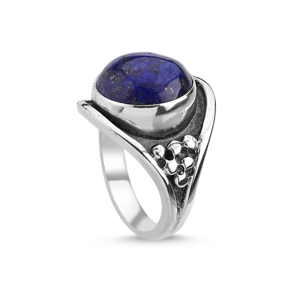 

Silver 925 Sterling Lapis Lazuli Stone Handwork Ring