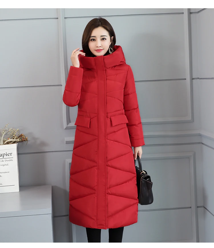 veste d'hiver nouvelle режим femmes doudoune тонкий размер больше по capuche veste жилье femmes épais chaud из хлопка верхняя одежда для детей