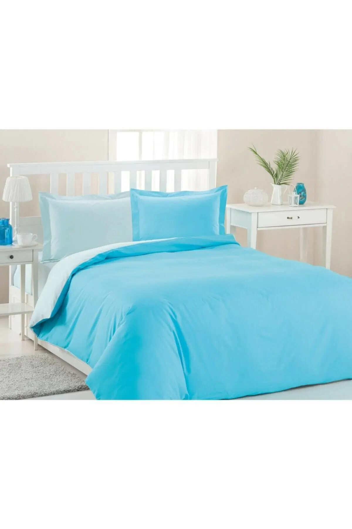 

Özdilek Colormix Double Duvet Cover Set- Mint Turquoise, 200x220 Duvet Cover, 240x260 Bed Sheet, 50x70 Pillowcase (2 Pieces)