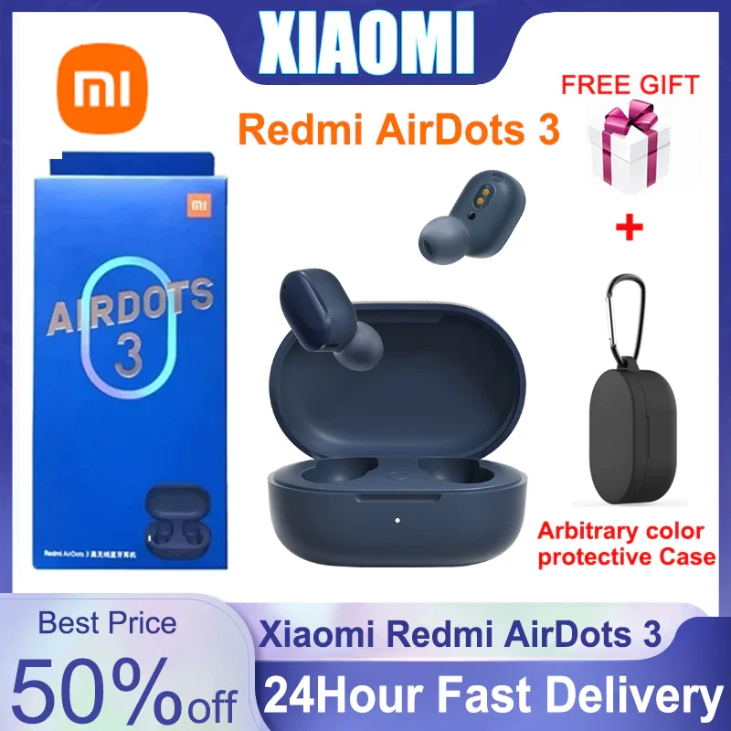 

Xiaomi Redmi AirDots 3 TWS Wireless Bluetooth headset Earphone Stereo Auto Link Smart Wear Touch Control Apt-X Adaptive Headset