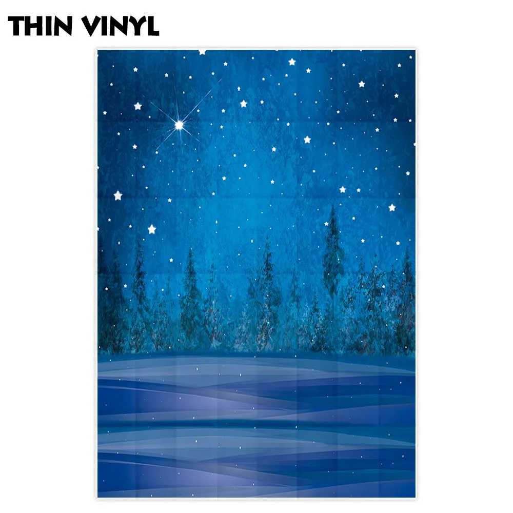 Allenjoy Рождественский Фотофон новогодний зимний Звездный ночной сосновый лес