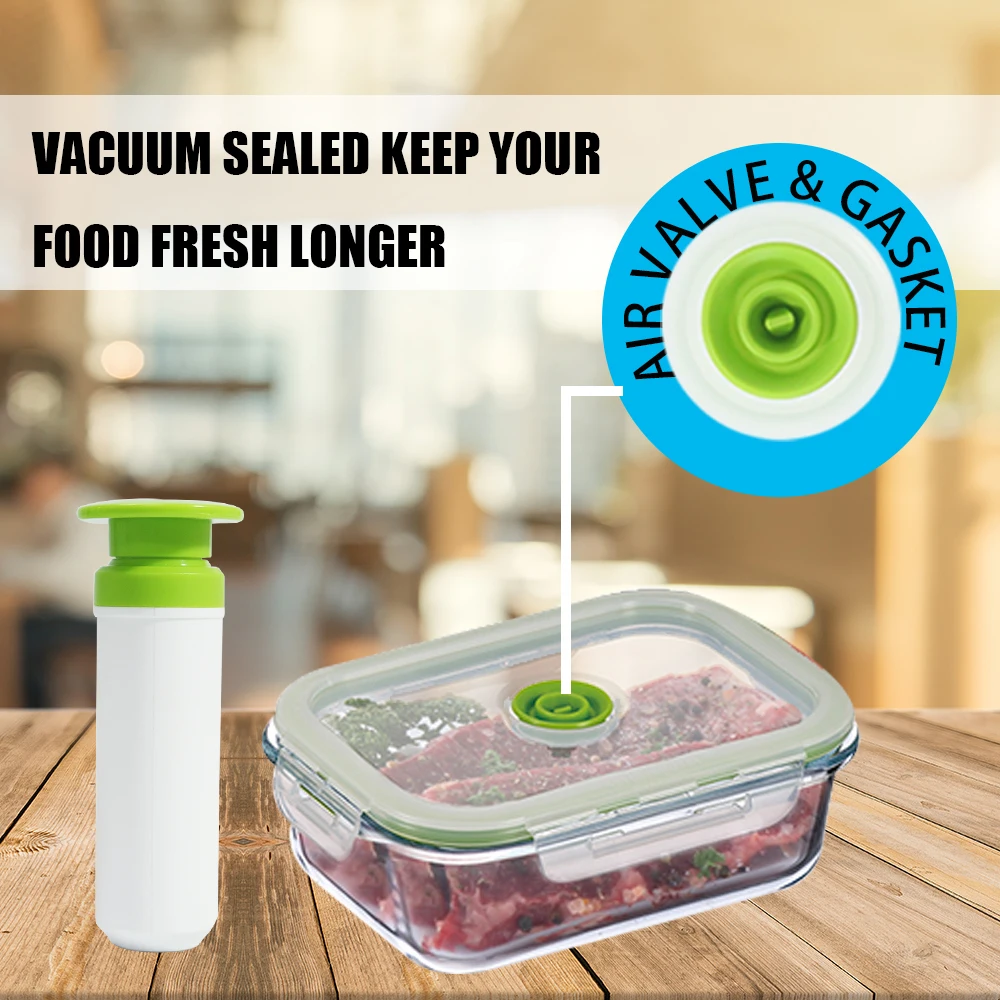2 шт. стеклянная вакуумная свежая коробка кухонные контейнеры для хранения