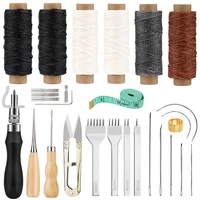 kaobuy professional leather craft tools kit hand sewing stitching punch carving work saddle set accessories diy tool set
