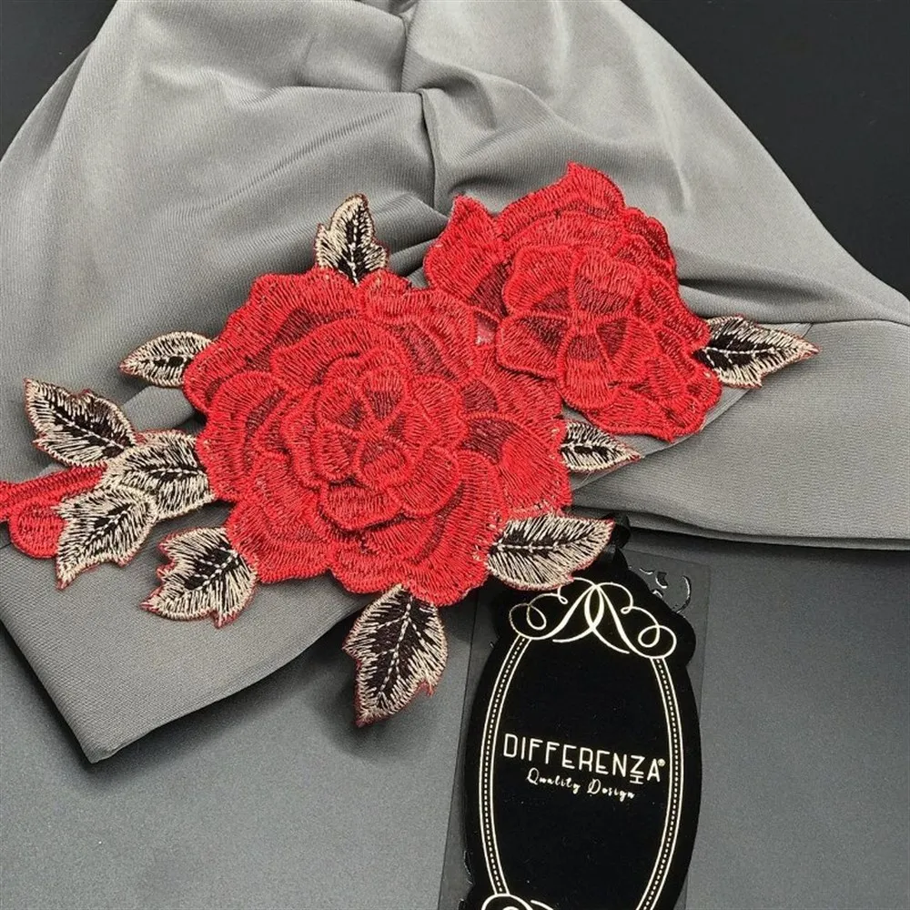 

Muslim Bonnet Hijab embroidered Pattern Full Cover Cap Wrap Scarf Islamic Shawls Turban Head Scarves Turkey