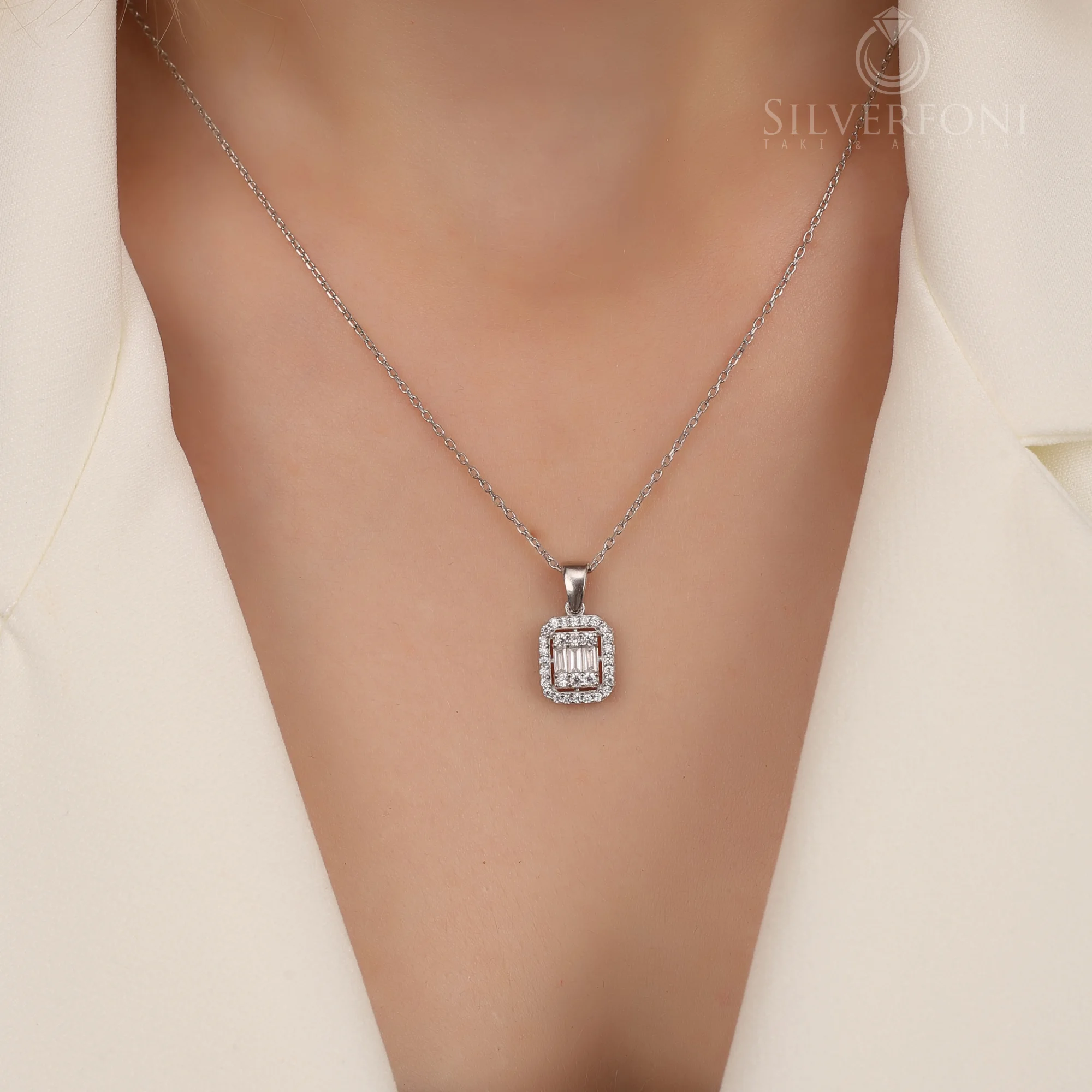 Ensemble de baguettes en argent regardé 925, anniversaire, fiançailles, alliance, bijoux à breloques, mode des travailleurs, qualité supérieure, modèle 1