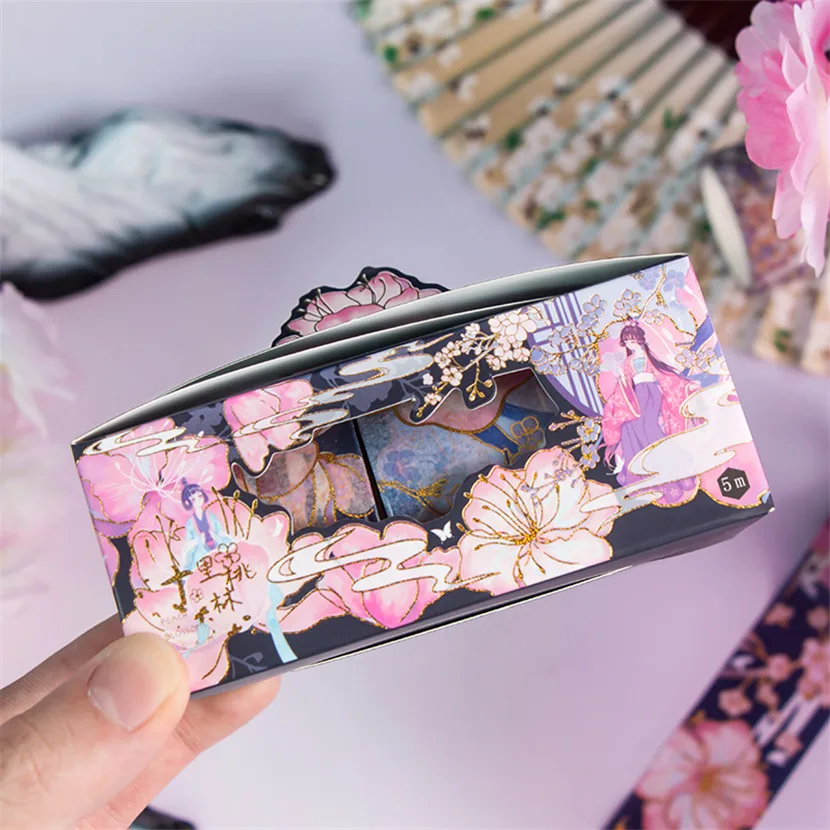 

Washi Tape Vintage 3pcs Sakura Diary Decorating Tape Adhesive Kawaii Things Assorted Sticker Masking Tape Korean Supplies 2021