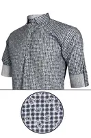 Slim fit men's shirt hawaiian flower pattern Shirt Gray shirts for men long sleeve casual Dot man shirts Top New turkey Varetta