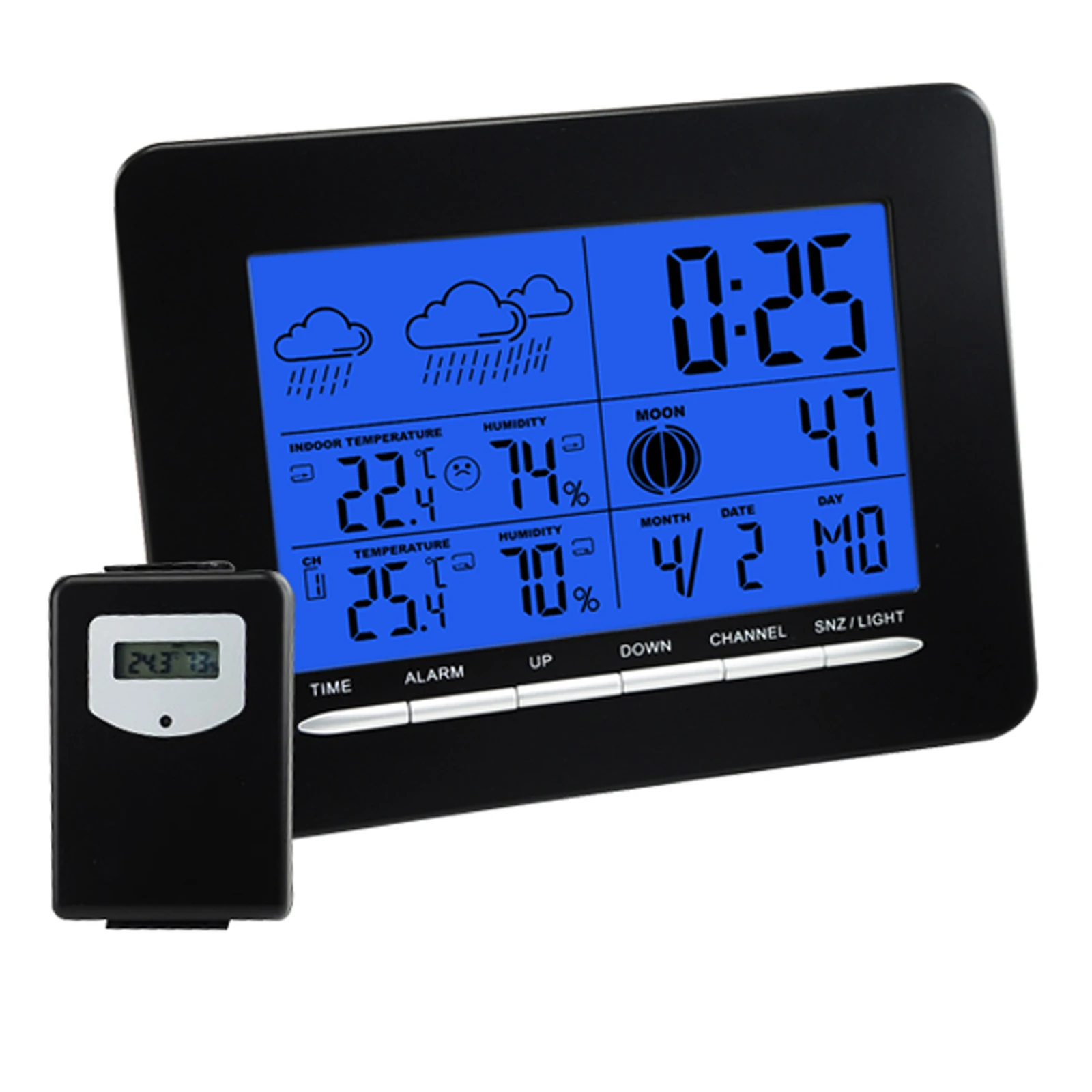 Беспроводная метеостанция Wallmount с 1 датчиком для использования внутри и вне