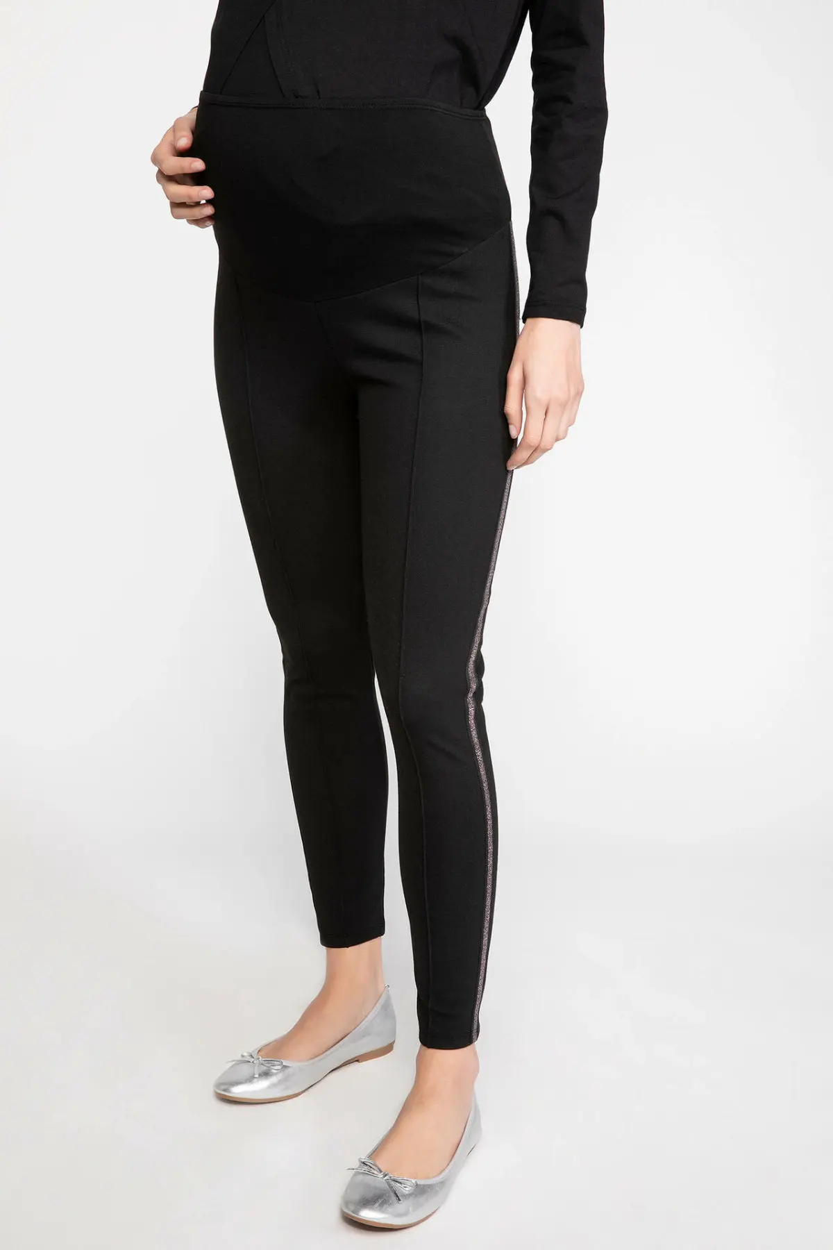 Дефакто Модные осенние женские трикотажные брюки для беременных Женские